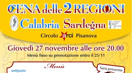 Cena delle 2 Regioni – Calabria Sardegna