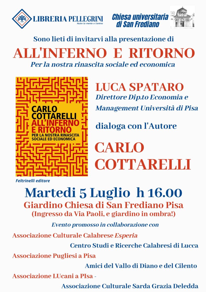 Carlo Cottarelli presenta il libro all’inferno e ritorno